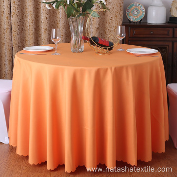 Restaurant hotel banquet round table round white tablecloth